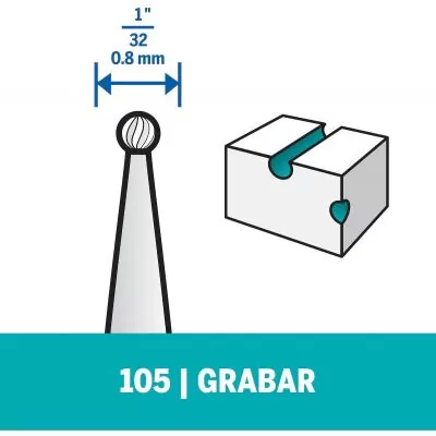 Fresa De Grabado De Punta Redonda De 0,8mm